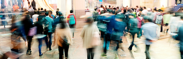 Crowded shopping area 