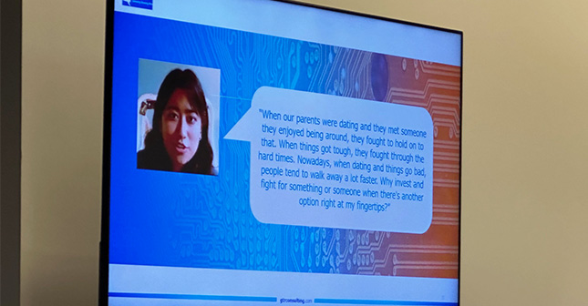 Image of a slide from the “ALT, CTRL, SHIFT and UNDO: The 4 keystrokes that define the Gen Z worldview” session with a quote from a Gen Z consumer taken by Kevin Cowan.