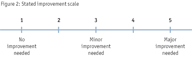 Figure 2: Stated improvement scale.