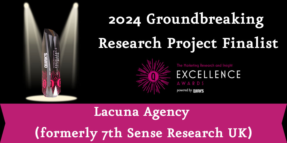 2024 Marketing Research And Insight Excellence Awards Groundbreaking Research Project Finalist Q And A Lacuna Agency Formerly 7Th Sense Research Uk